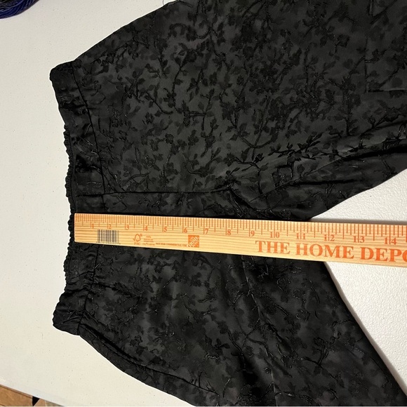 Theory Thaniel Cropped Cigarette Pants Black Ivy Jacquard Size 0 P1 - Picture 8 of 9